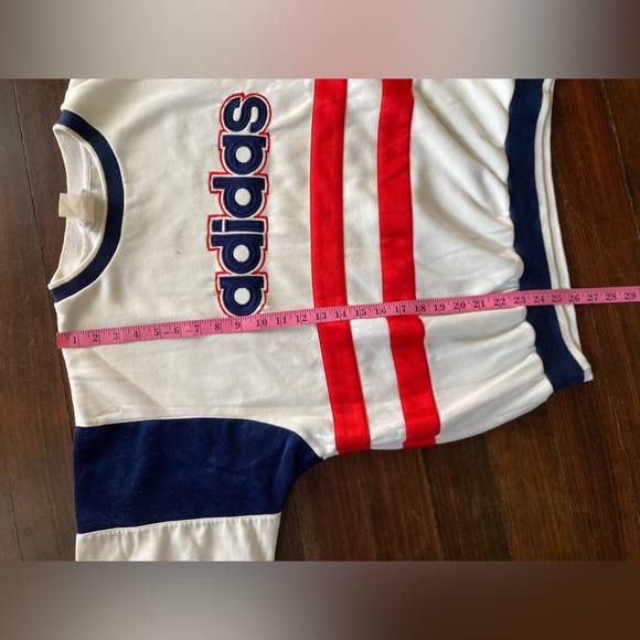 VINTAGE PRE-OWNED 1980’s ADIDAS CREWNECK MULTICOLOR COLOR BLOCK AMAZING CONDISH - Picture 7 of 16